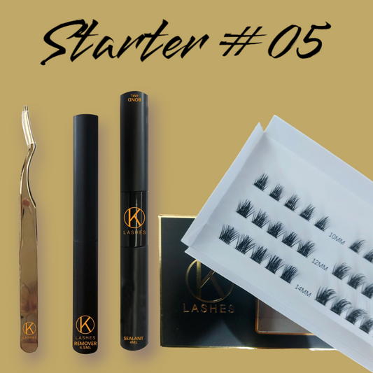 K lashes starter pack Curl C, cluster #05