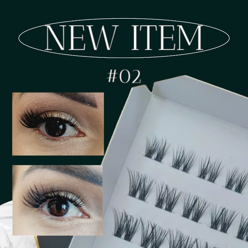 K lashes starter pack Curl C, cluster #02